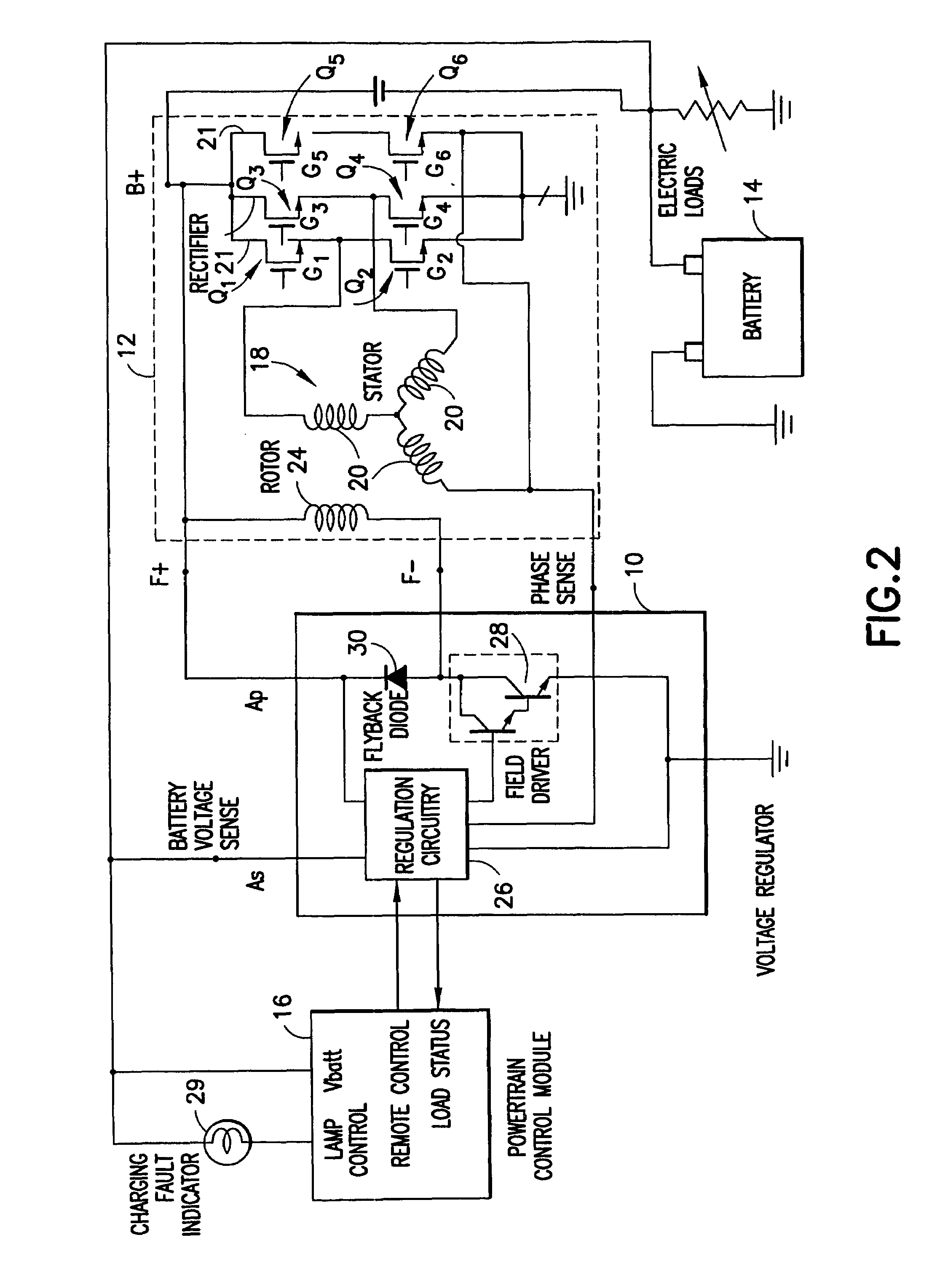 Active integrated rectifier regulator