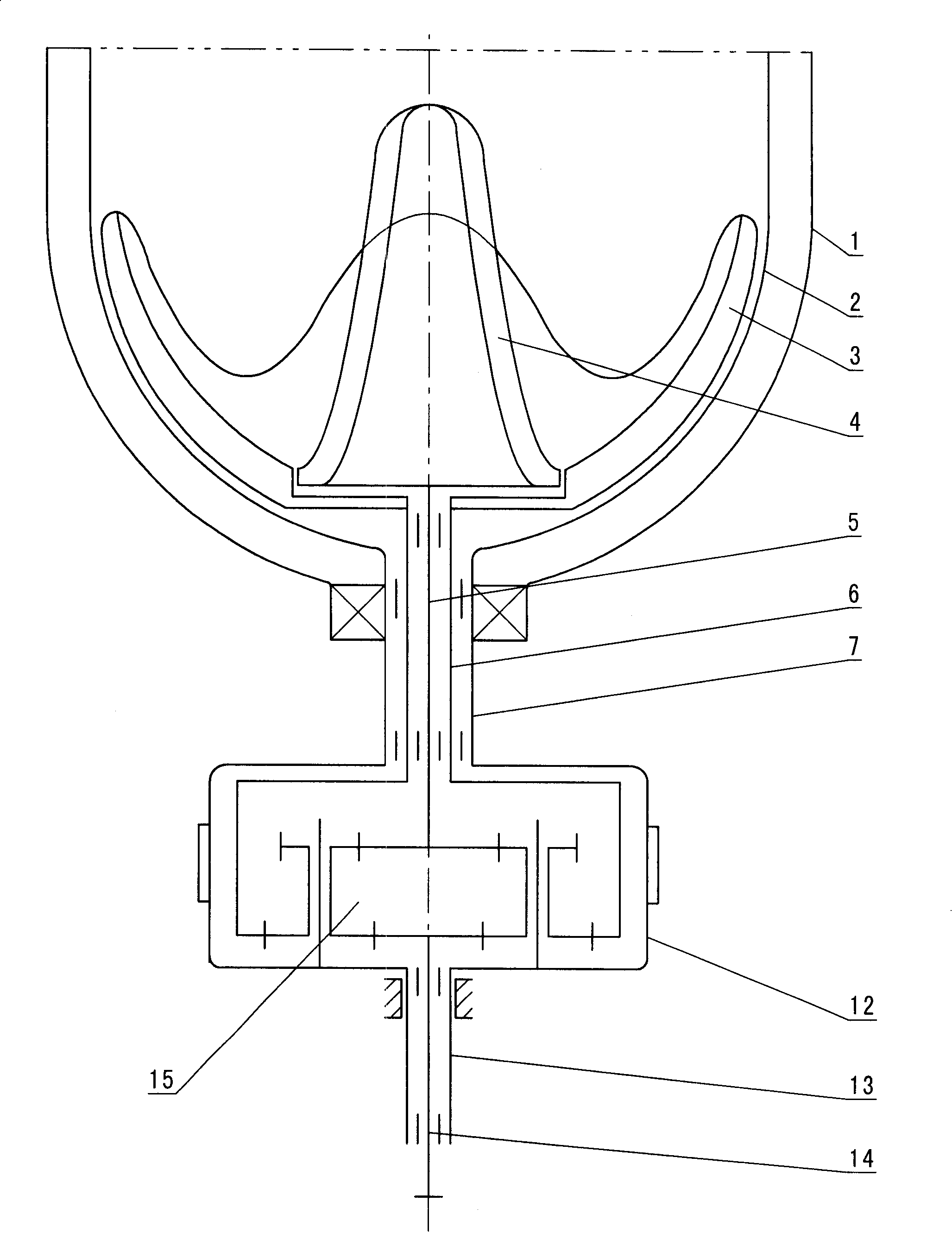 Washing machine deceleration clutch, washing machine and washing mode thereof