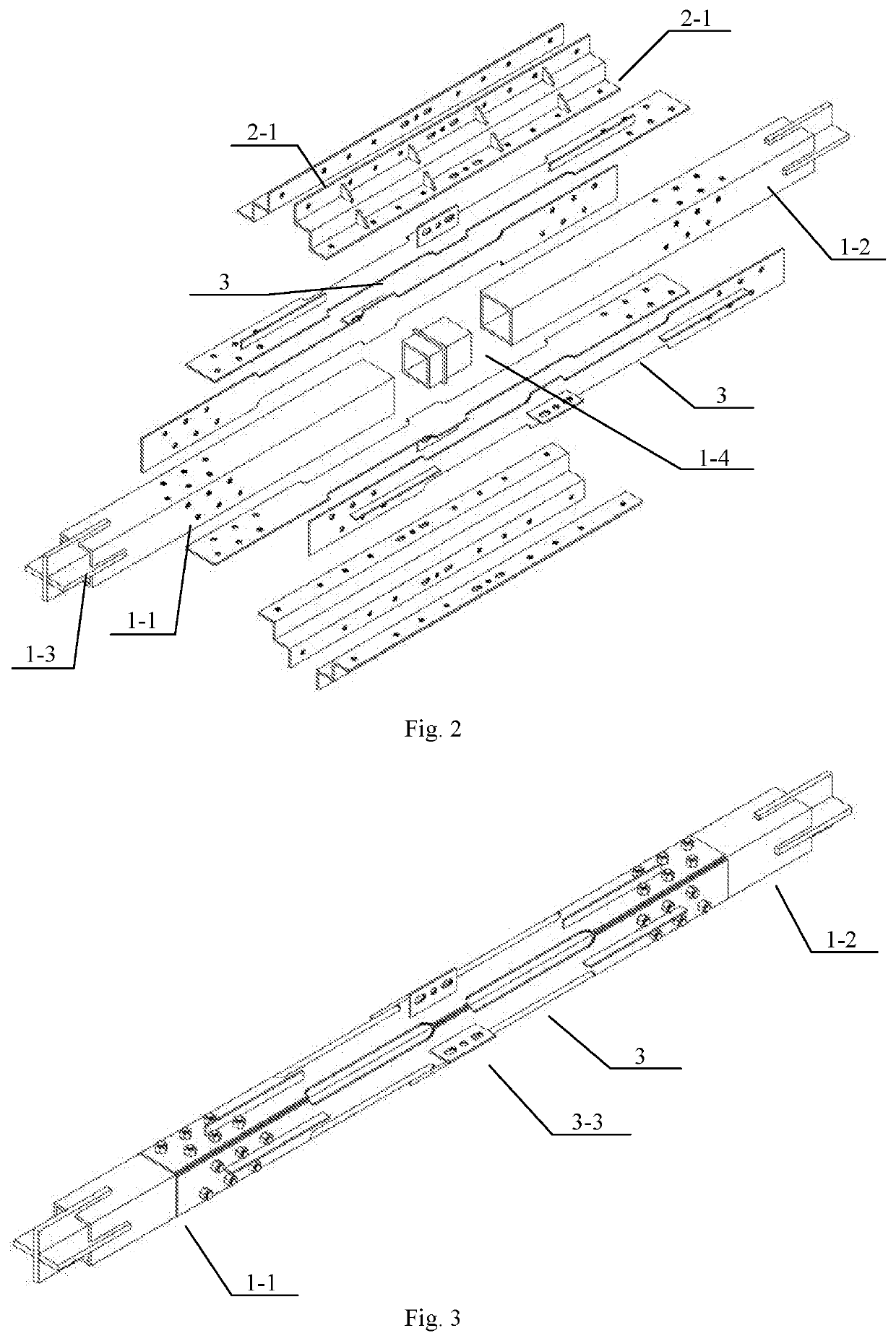 Buckling-restrained brace with flat energy dissipation element, building and assembly method