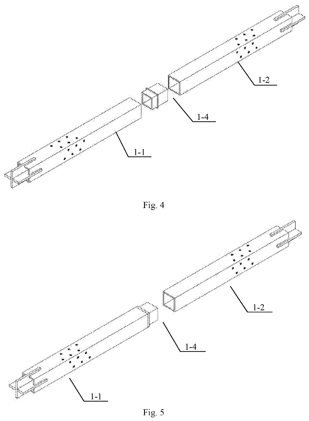 Buckling-restrained brace with flat energy dissipation element, building and assembly method