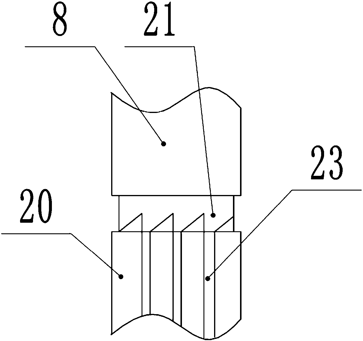 Freight vehicle material leveling machine