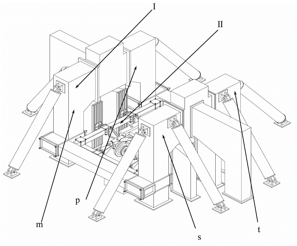 Architecture locating device for bogie parameter test bench