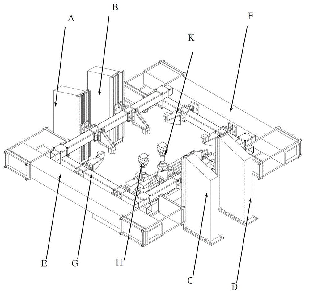 Architecture locating device for bogie parameter test bench