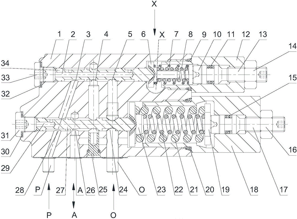 Constant-power control device and pressure variable control method thereof