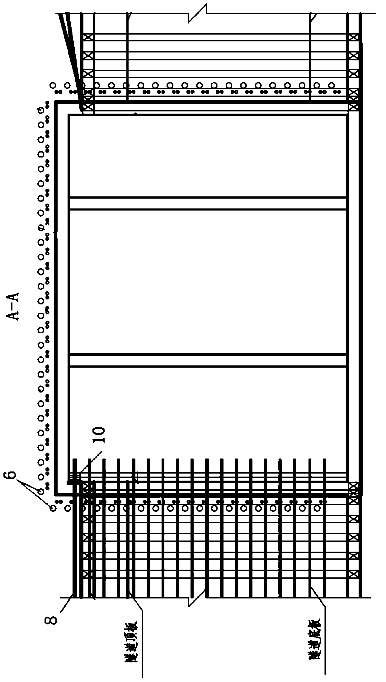 A construction method for shallow-buried arc-shaped variable-section tunnels in rock-filled strata