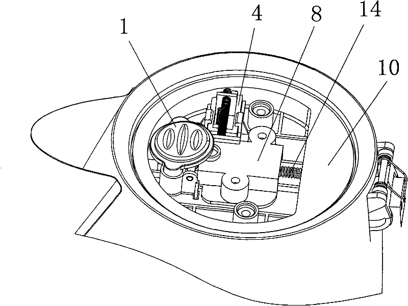 Electric heating container with container cover being opened and closed by adopting button