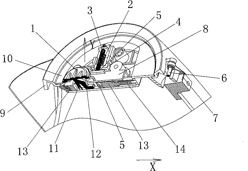 Electric heating container with container cover being opened and closed by adopting button