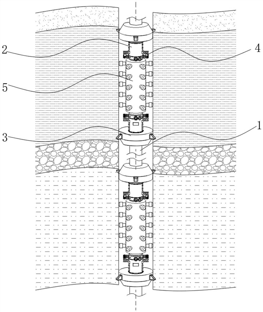 A partial pressure combined production device and method for deep coalbed methane and shallow low-pressure tight gas