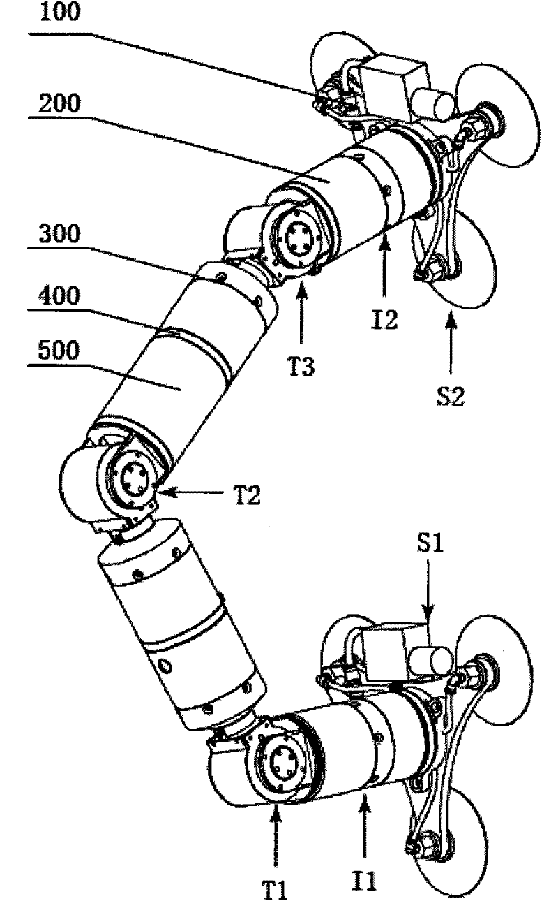 Modularized bionic wall climbing robot