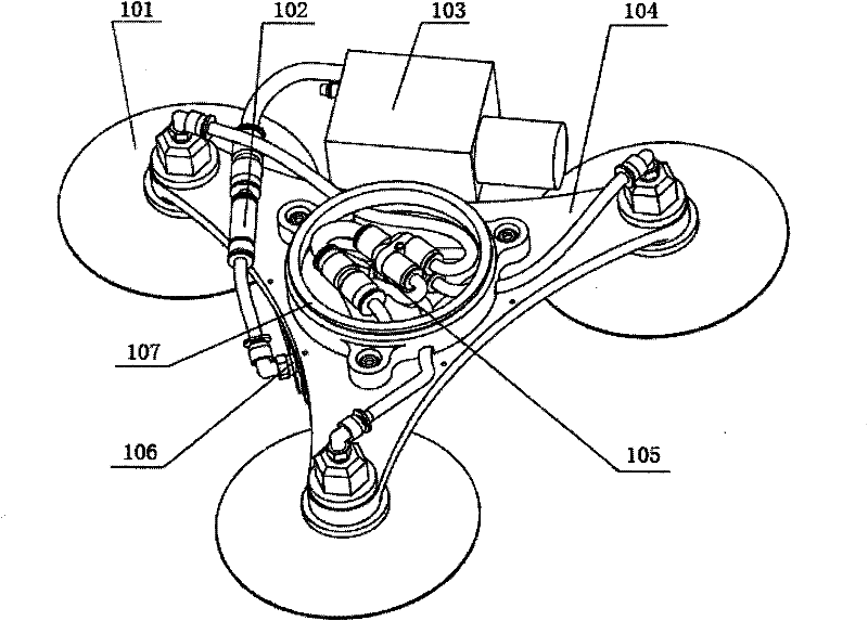 Modularized bionic wall climbing robot