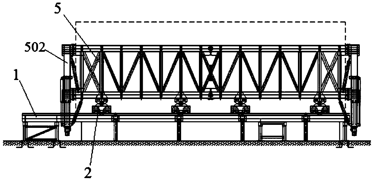 Walking system of immersed tube tunnel formworks, system and implement method of immersed tube tunnel formworks