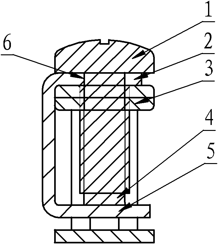 Screw assembling unit for reliable line-pressing of alternating-current contactor