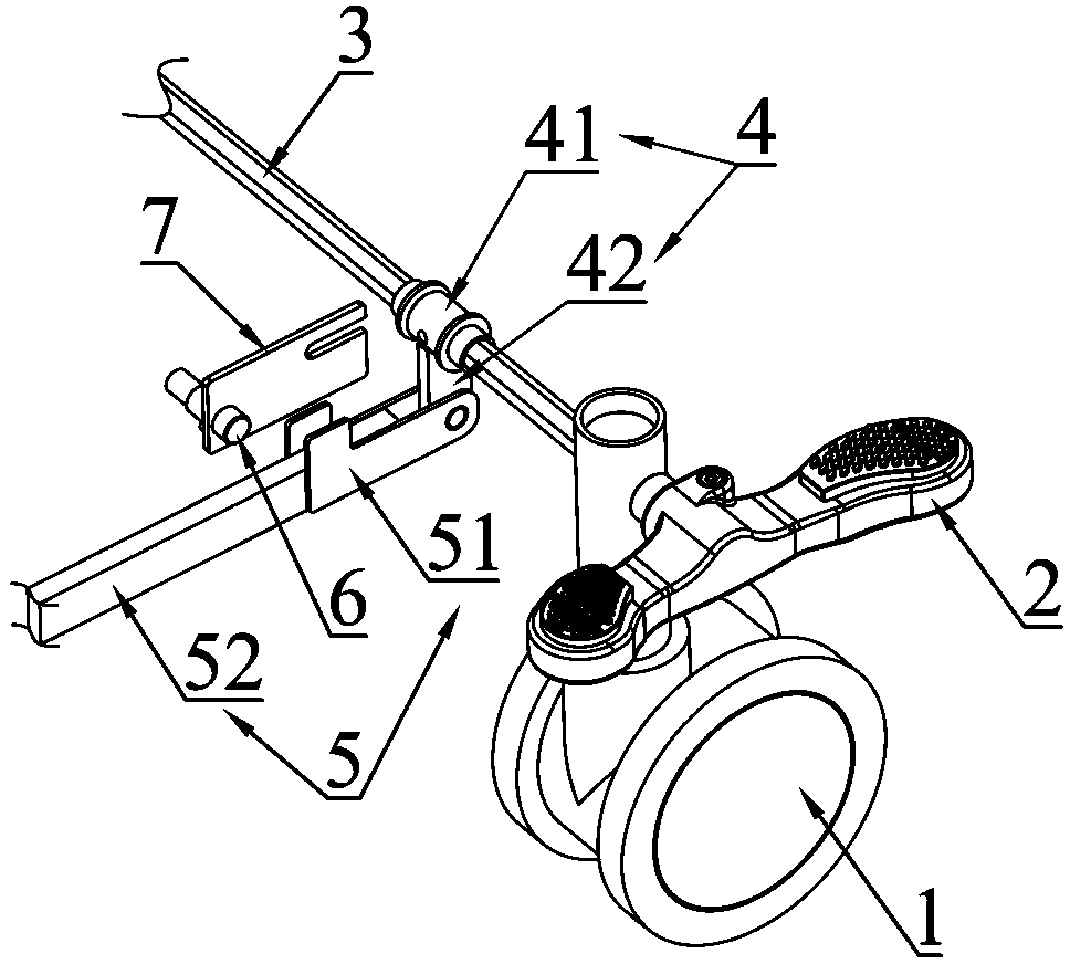 Hospital bed brake warning mechanism and hospital bed with same