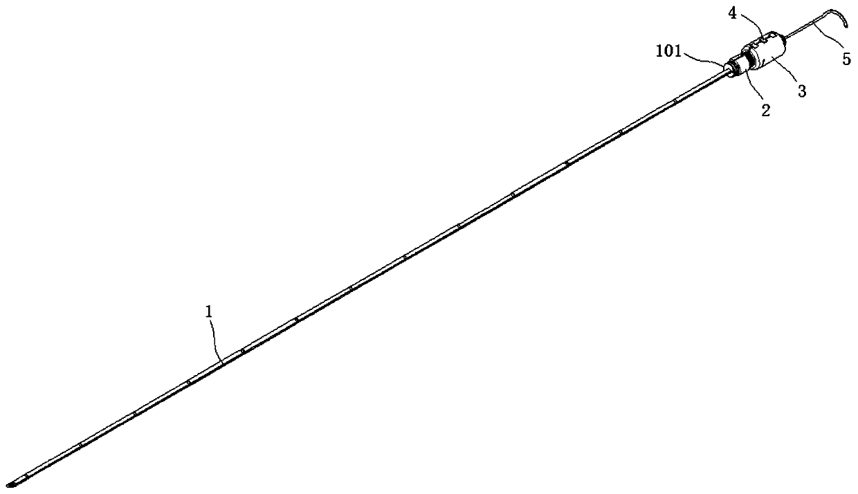 Improved type lung node puncturing positioning needle external member