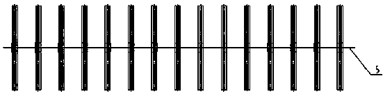 Linear measurement arrangement method for stainless steel vehicle roof cap-shaped curved beams