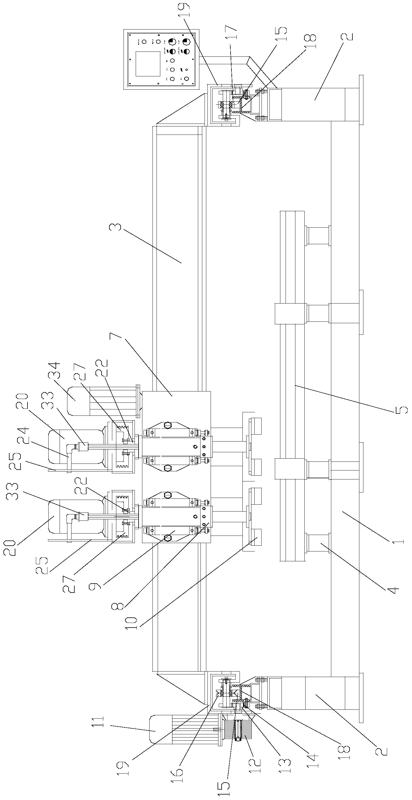 Automatic polishing machine for two ends of plate