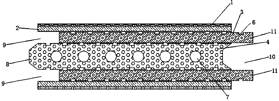 Composite partition board