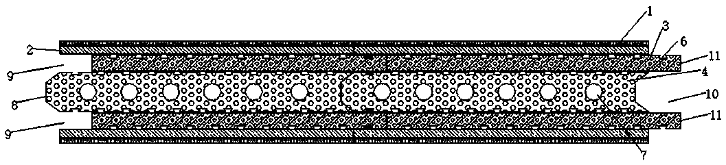 Composite partition board