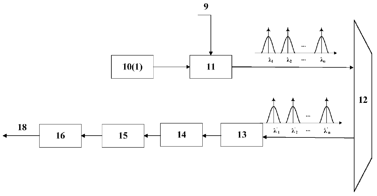 OFDM-WDM-PON method and system for reducing PAPR by using DFT spread spectrum technology