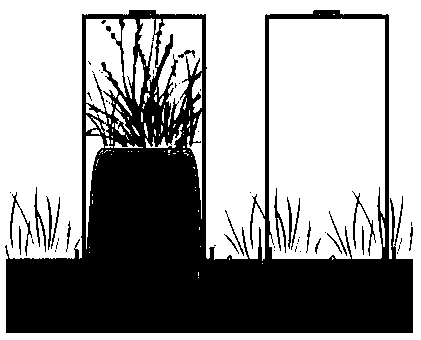 Greenhouse gas emission flux observation sampling device for thicket sedge marsh