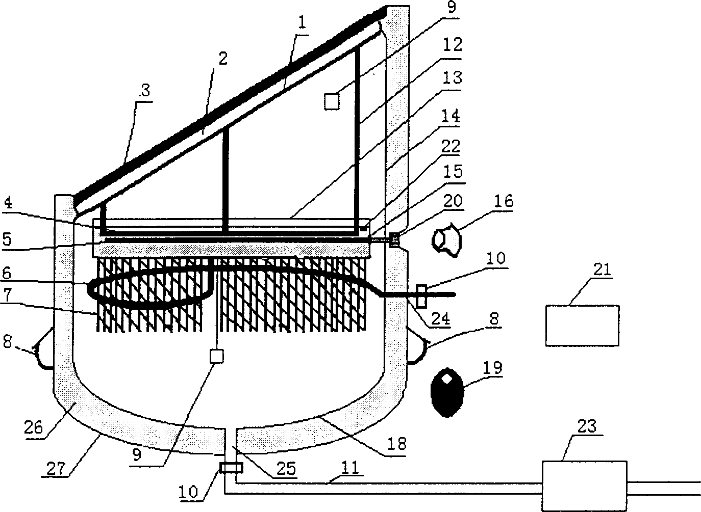 Solar energy evaporating type separation method and apparatus therefor