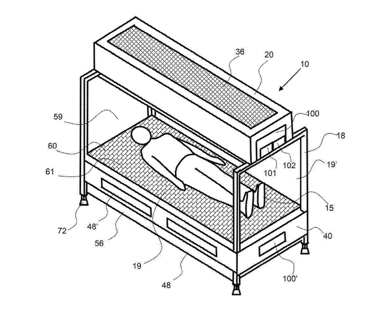 Cooling bed system