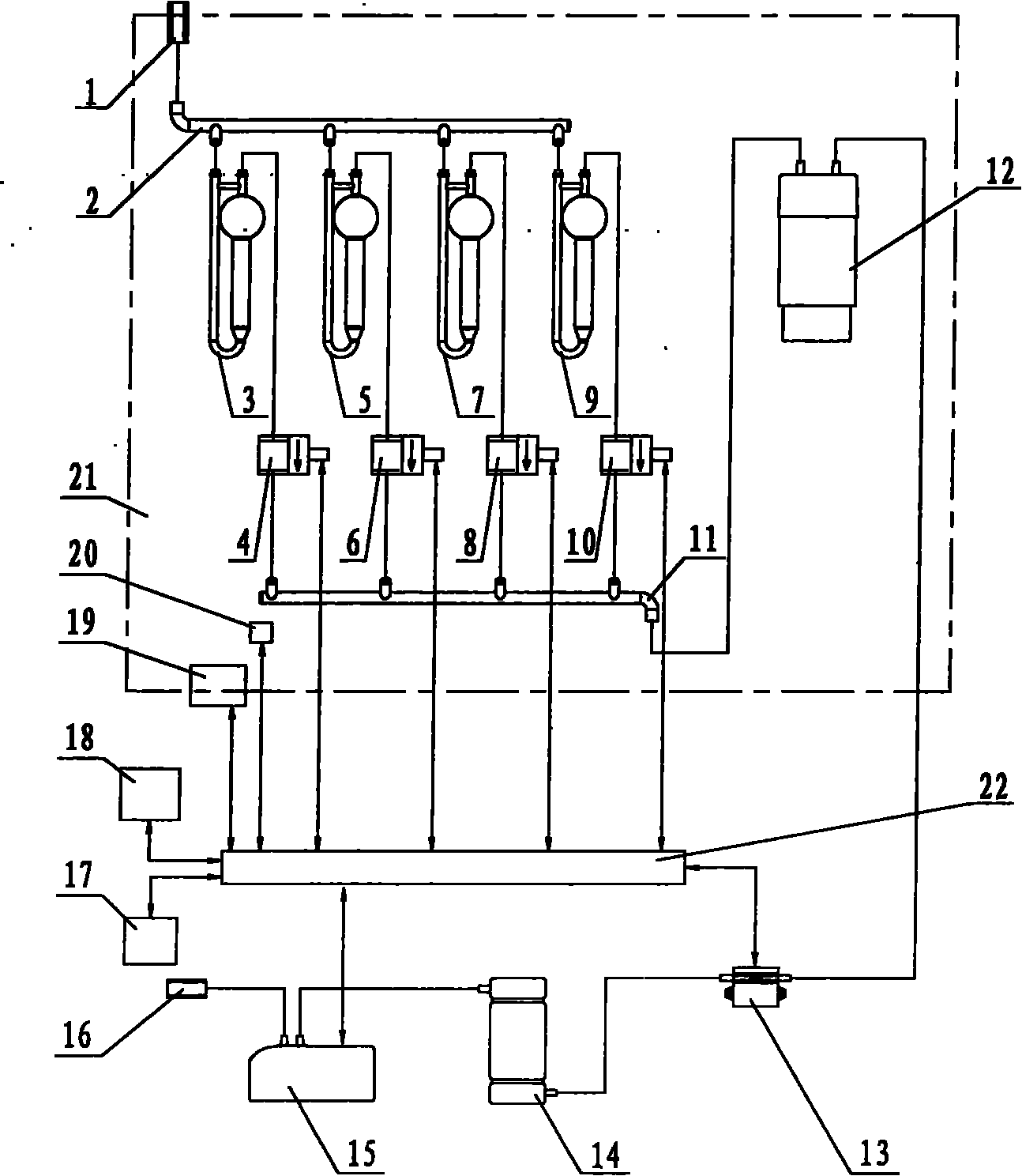 Time-sharing multiple-sample constant-temperature constant-current air sampler