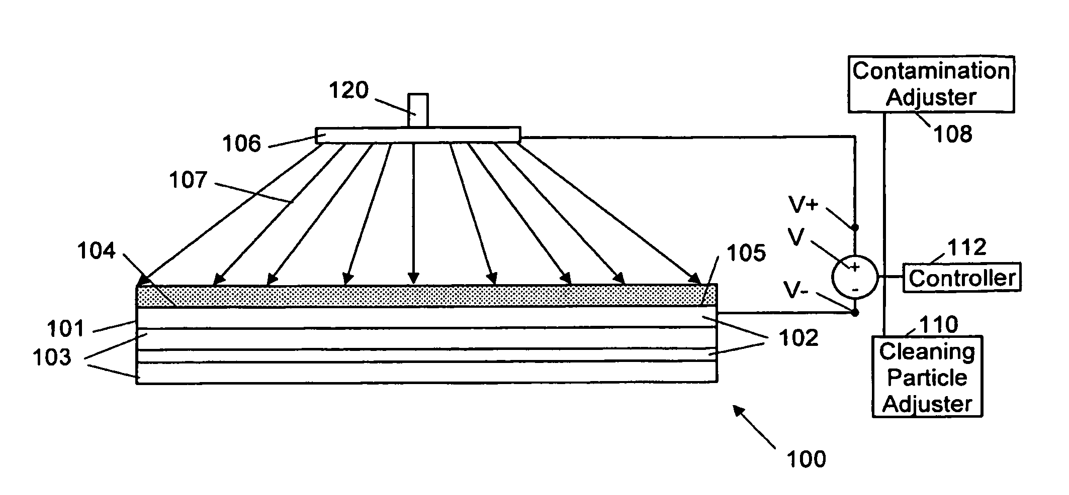 Method for cleaning a surface of a component of a lithographic projection apparatus, lithographic projection apparatus, device manufacturing method and cleaning system