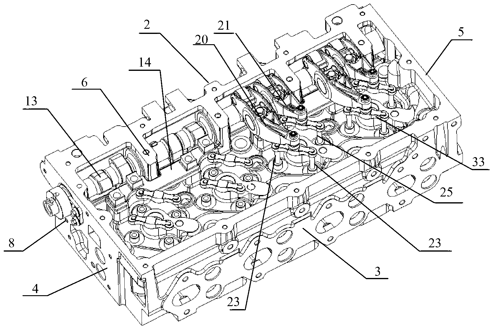 Cylinder head and overhead camshaft engine