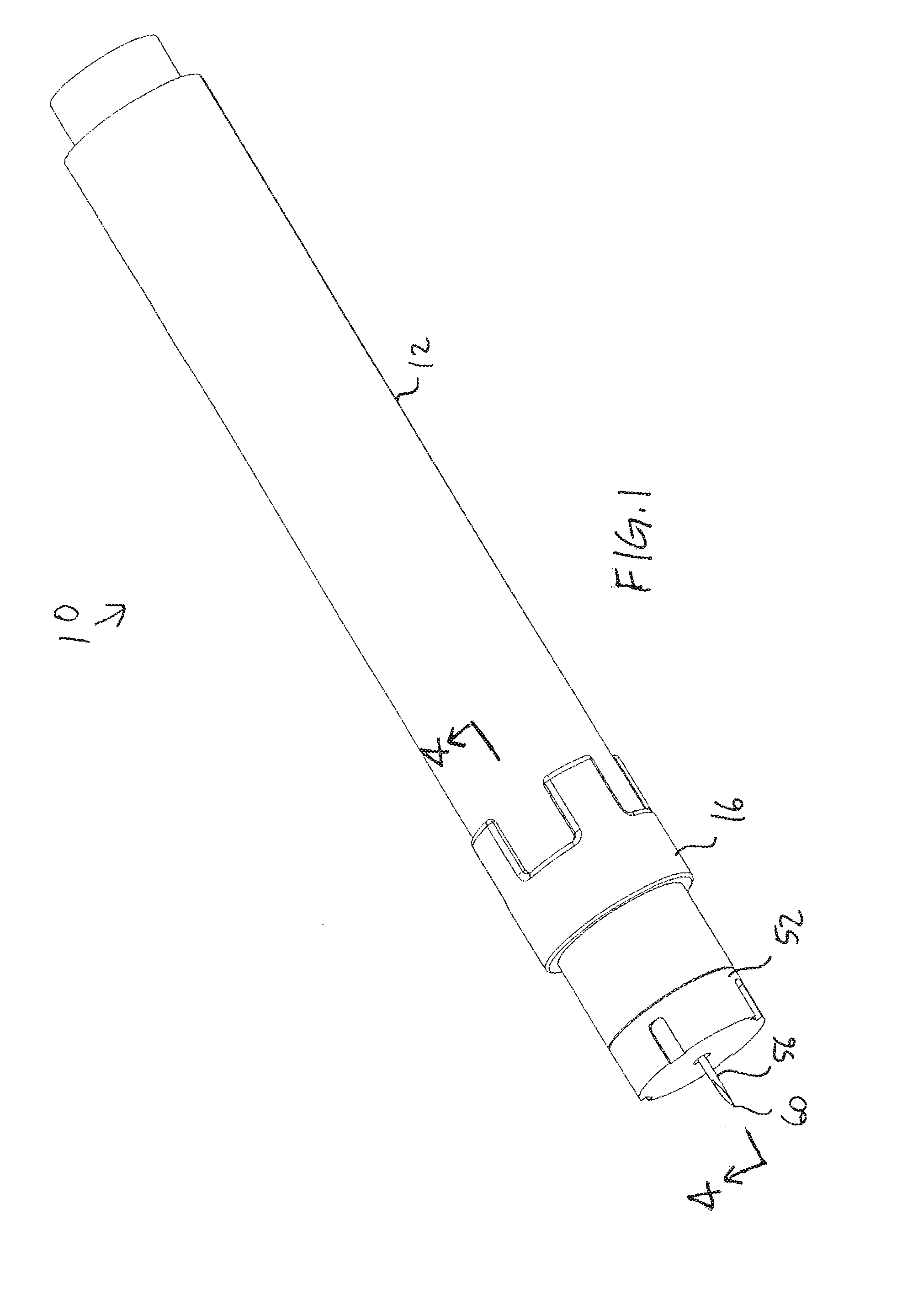 Drug delivery device having cartridge with enlarged distal end