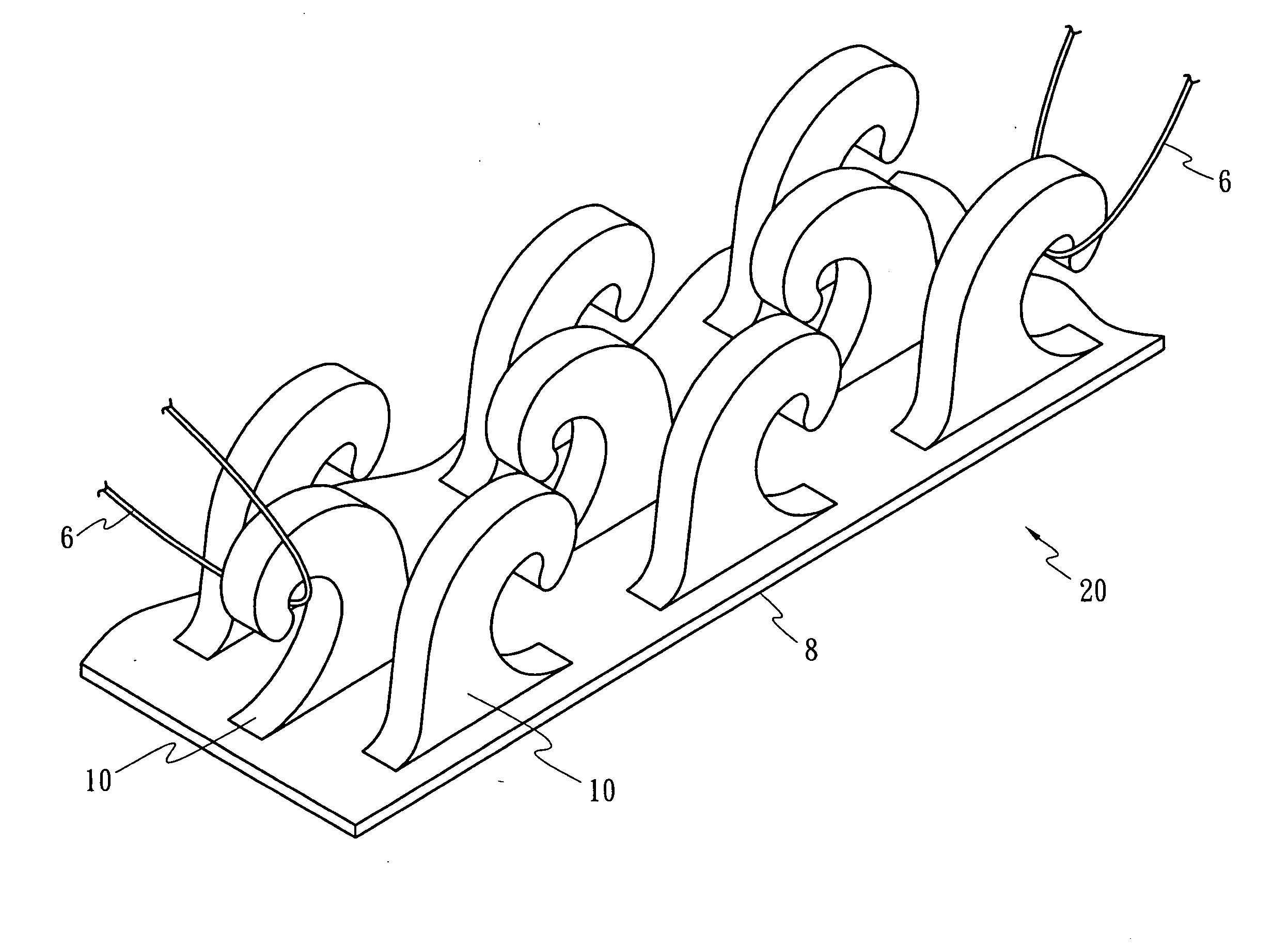 Hook structure and injection molded hook strap including the same