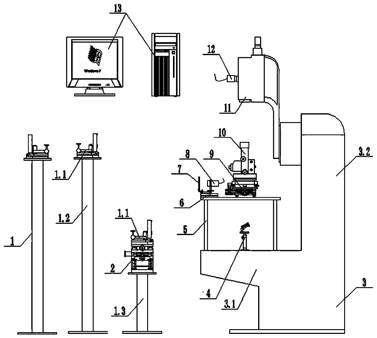 Indoor image type plumb aligner calibration device