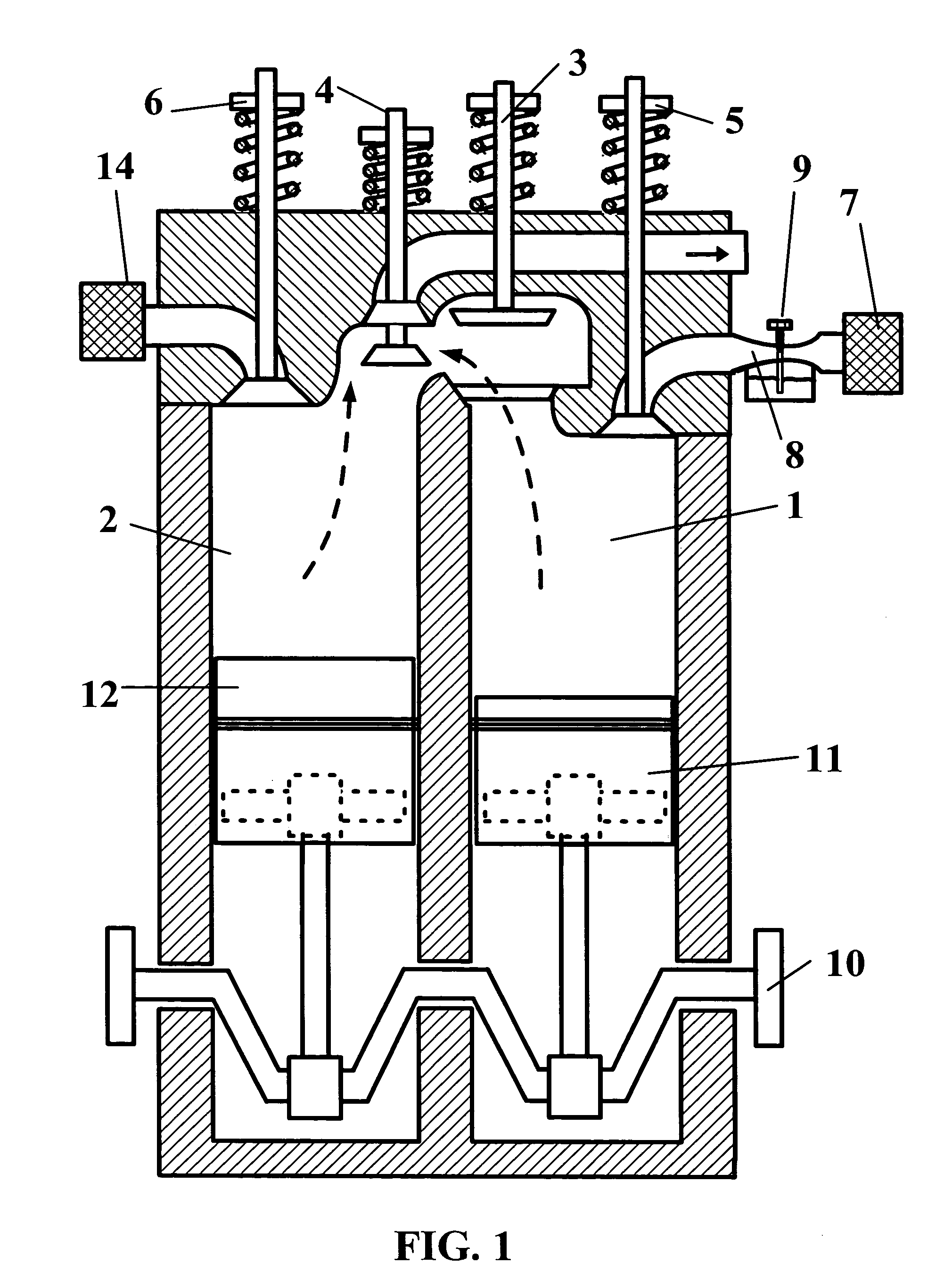 Compression ignition engine by air injection from air-only cylinder to adjacent air-fuel cylinder