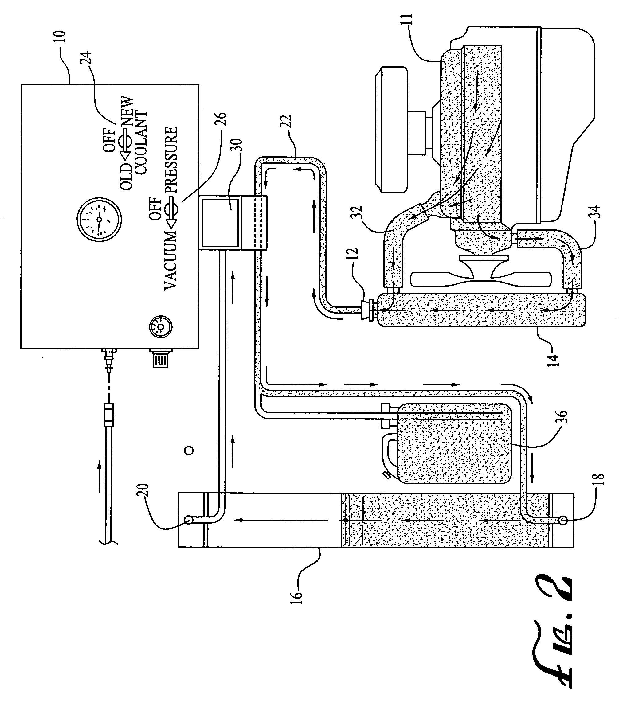 Engine coolant changing system