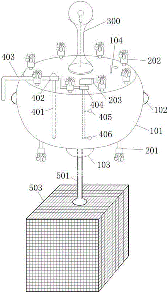 Wind power generation and water flow power generation buoy capable of being used for seawater desalination