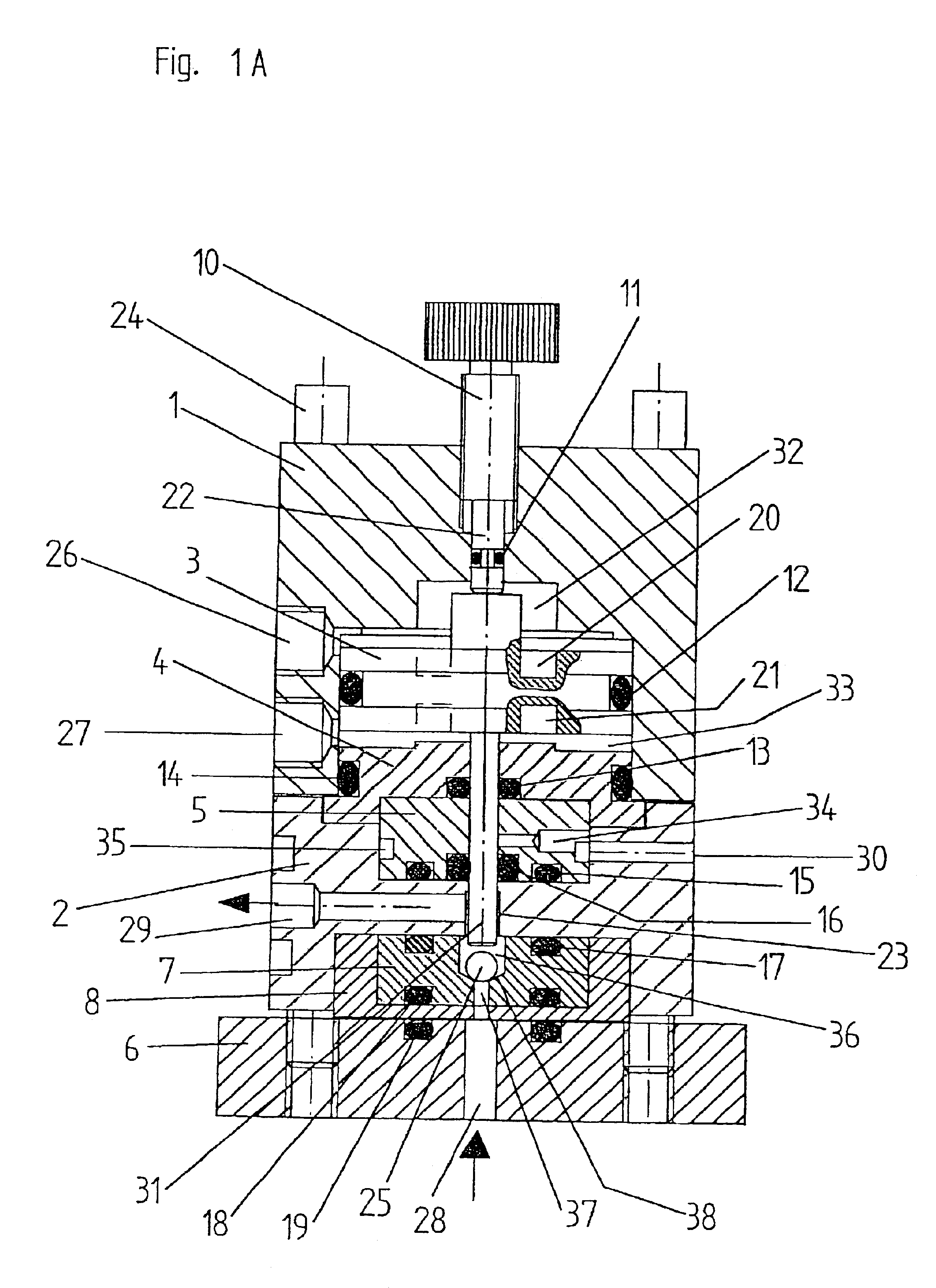 Modular, pneumatically operated control valve