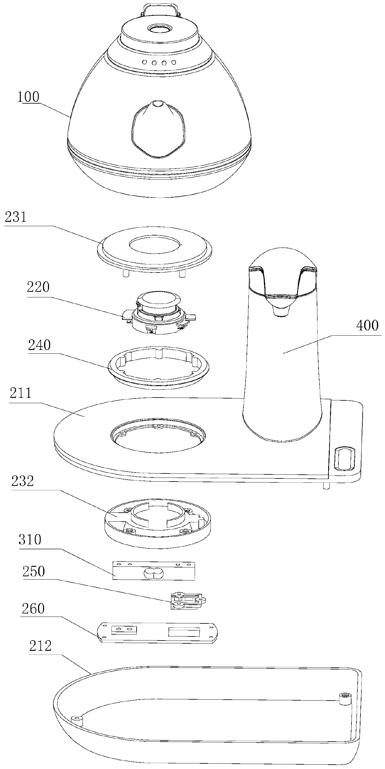 Automatic electric kettle with weighing control function and control method thereof