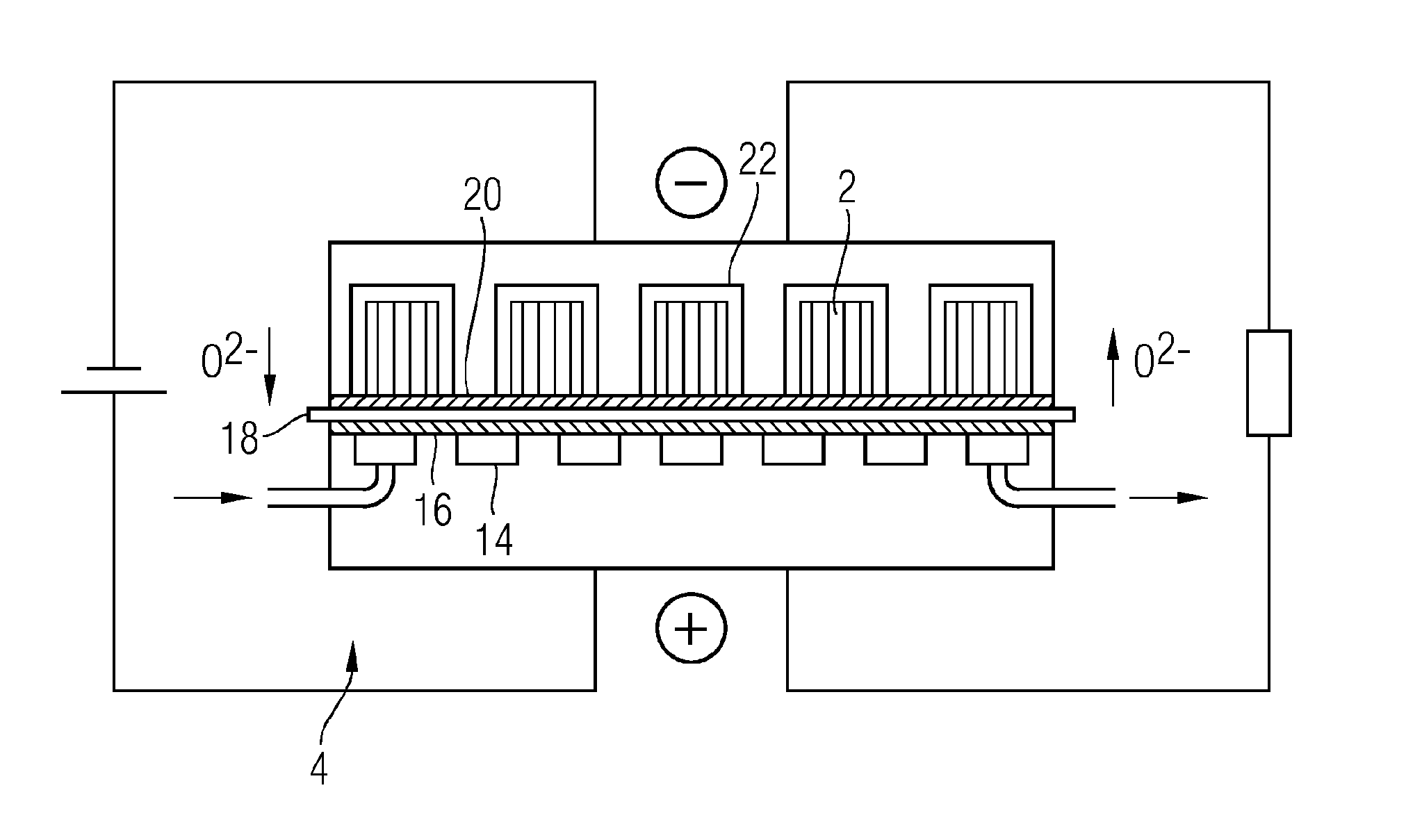 Storage structure of an electrical energy storage cell