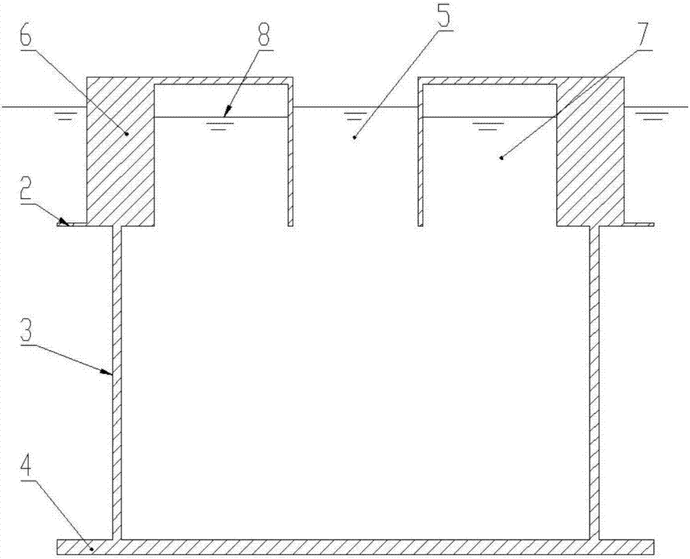 Floating air-cushion supporting platform