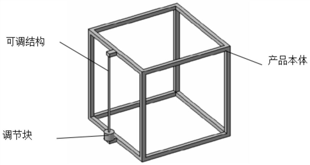 Three-dimensional mass center adjusting structure of solid rocket engine