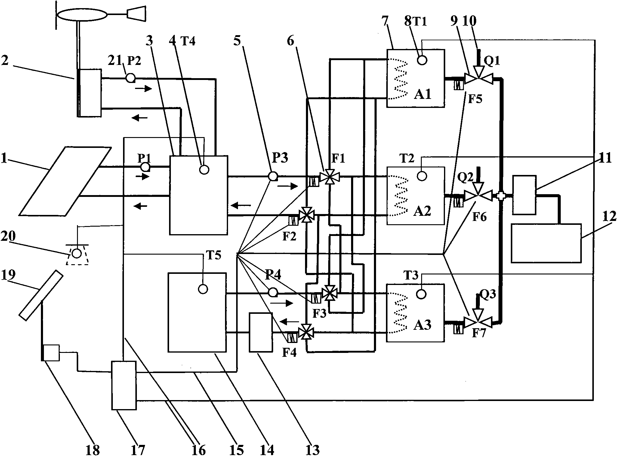 Interactive adsorption solar energy and wind energy air water taking device