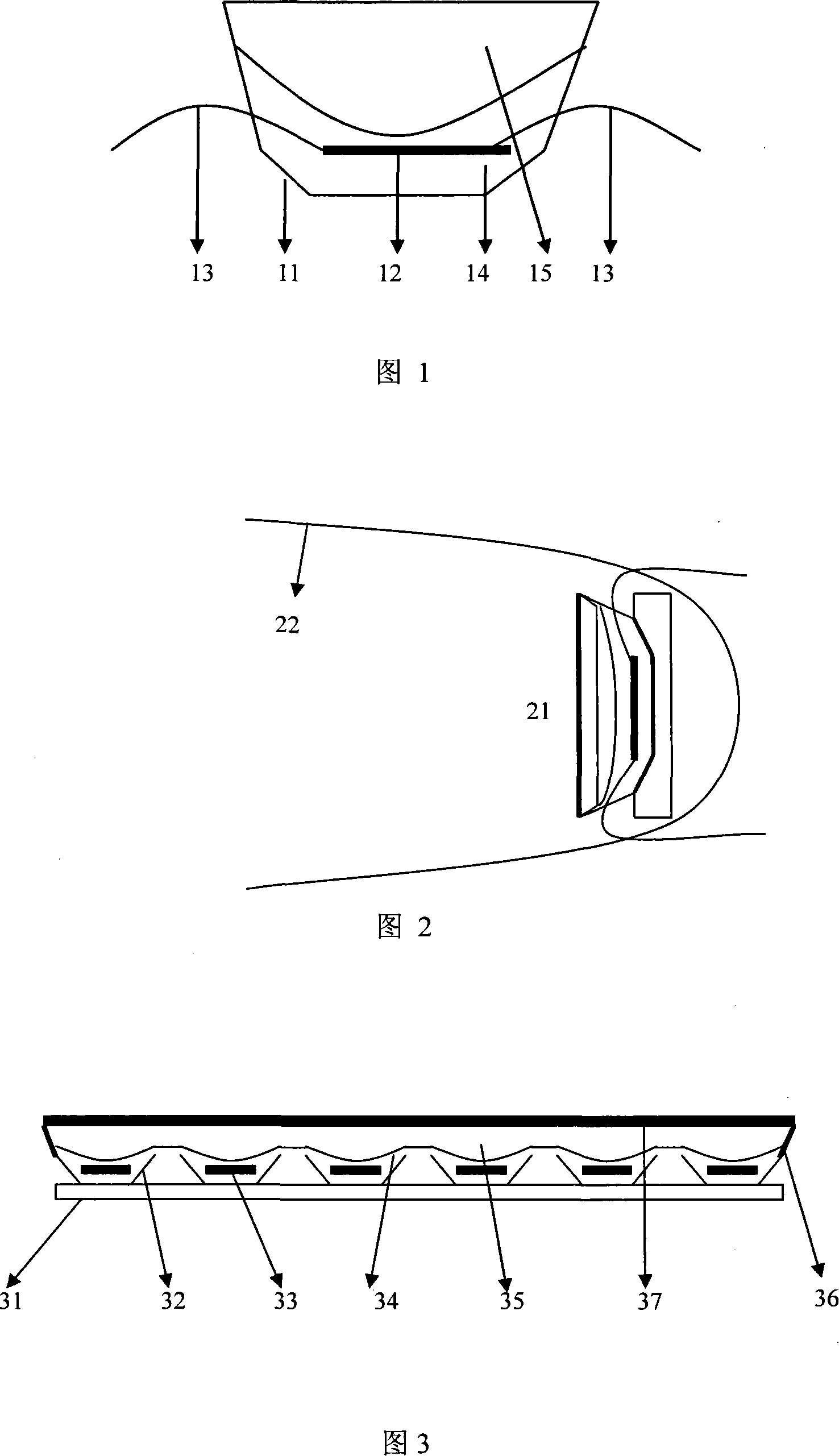 LED with high dispersion angle and surface light source