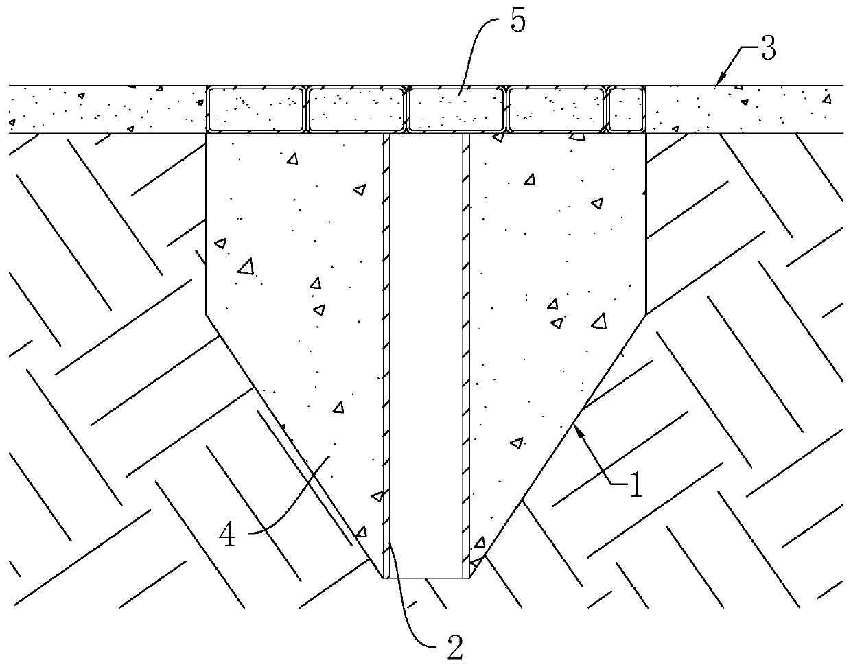 Geological survey construction method and structure