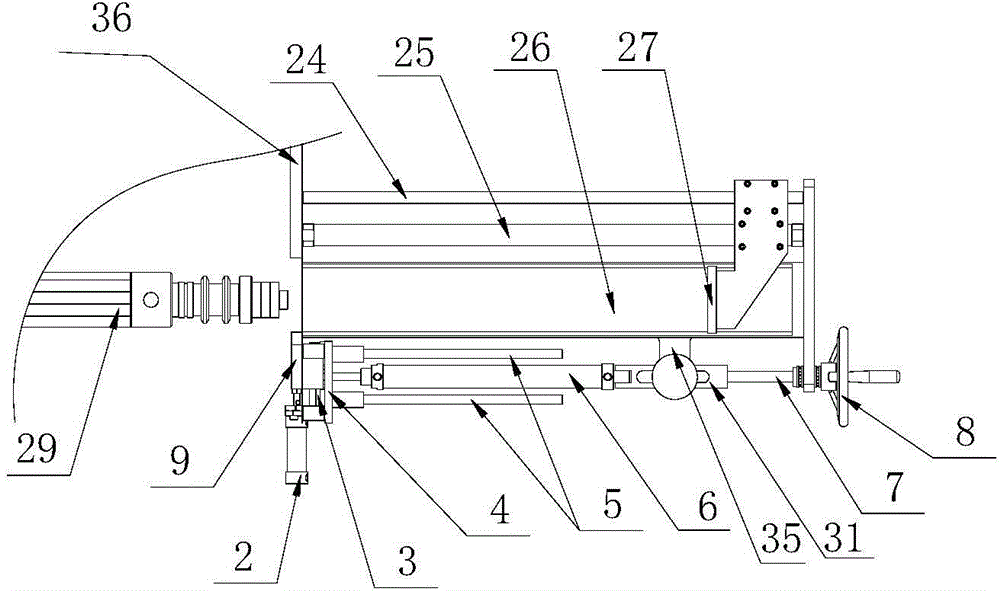 Automatic paper tube threading device for air expansion shaft of cast film machine