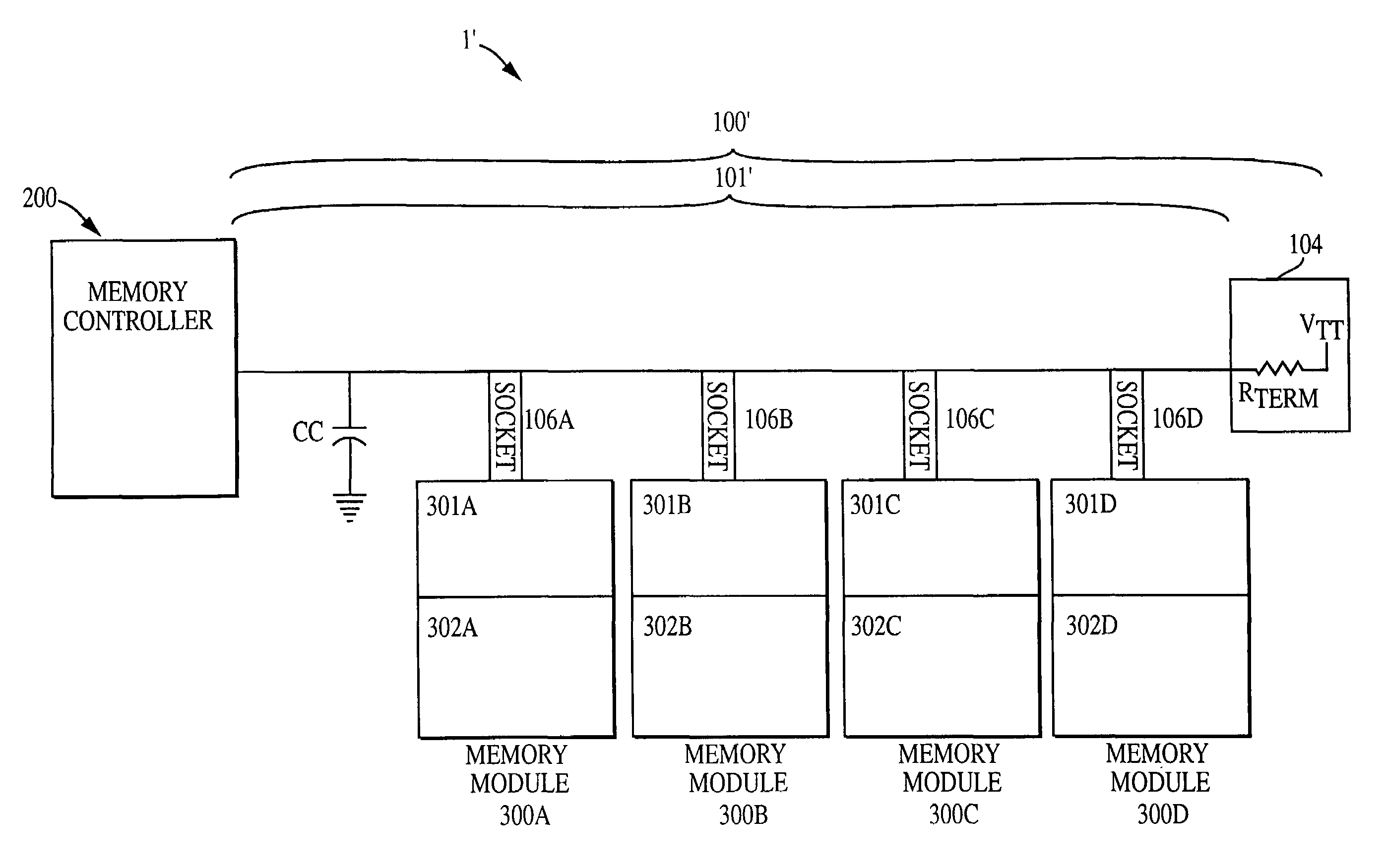 Capacitive multidrop bus compensation