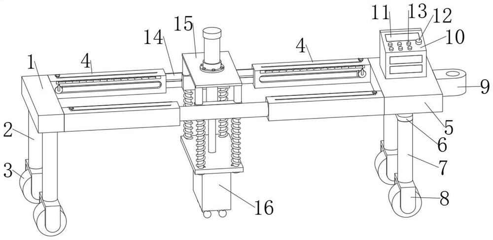 Flatness detection device for constructional engineering