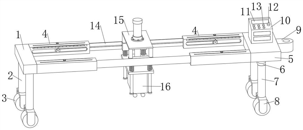 Flatness detection device for constructional engineering