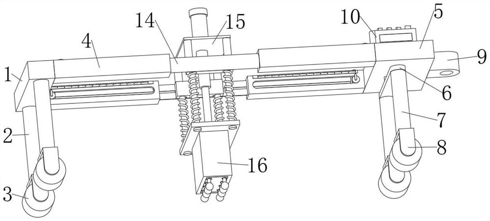 Flatness detection device for constructional engineering