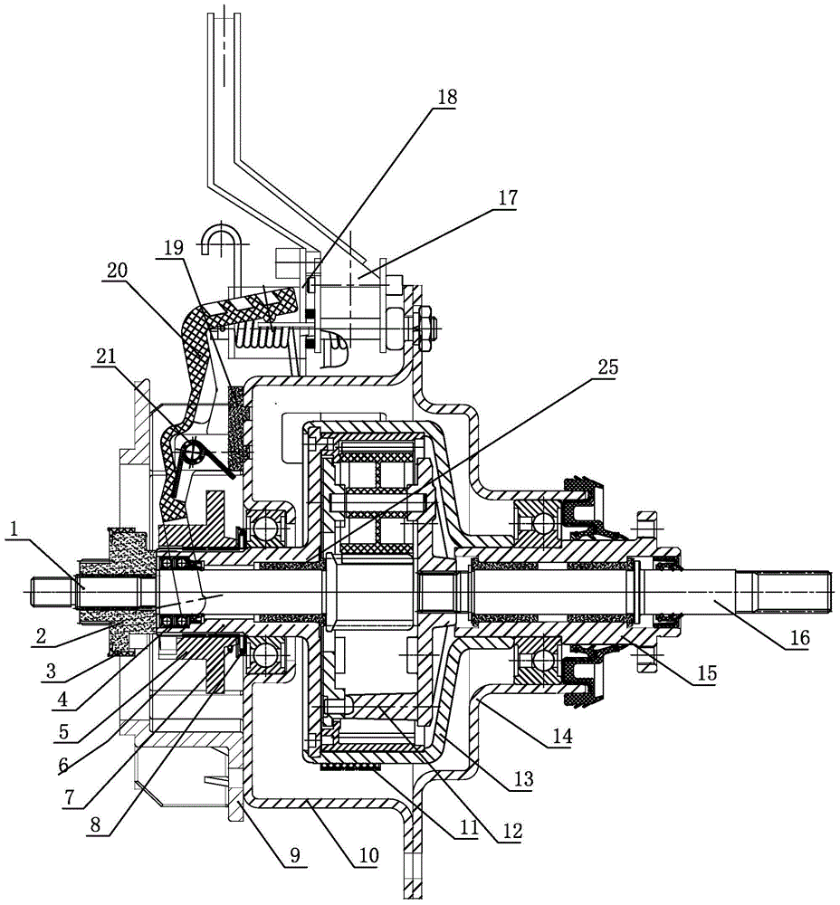 A deceleration clutch of an intelligent washing machine