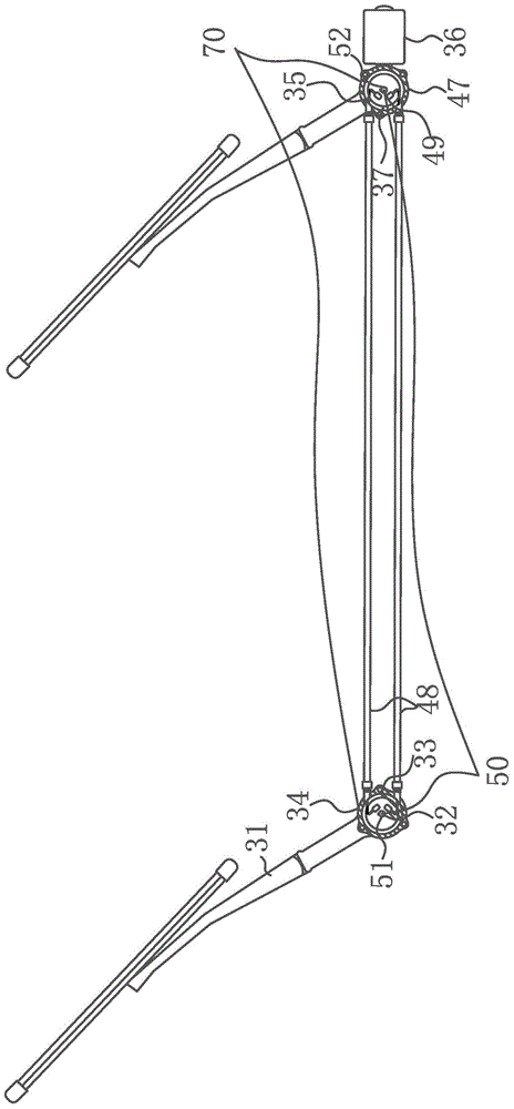 Flexible wall supported wiper wire wheel driven windscreen wiper